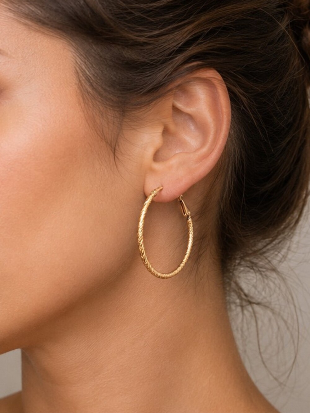 Gold Toned Hoop Earrings
